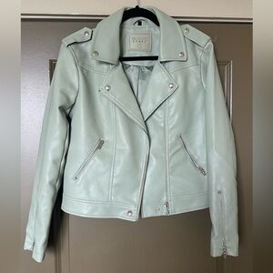 Blank NYC Women's Mint Green Leather Jacket